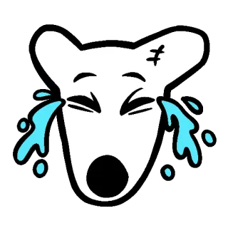 😂 piangere, triste, lacrime, emozione, espressione, cartone animato telegram sticker