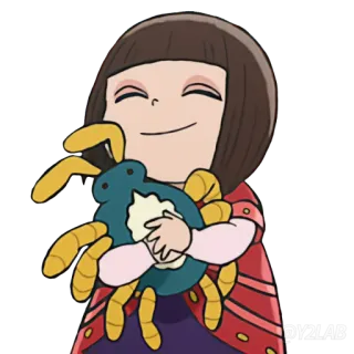 😊 fille, jouet, enfant, mignon, amical, style anime telegram sticker