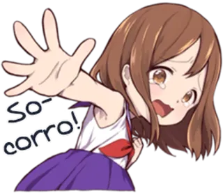 😢 socorro! Anime, Mädchen, Weinend, Hilfe, Socorro, Flehend telegram sticker
