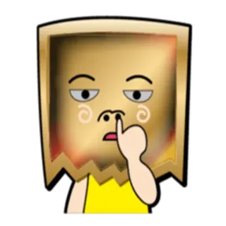 😒 cartoon, character, funny, silly, face whatsapp sticker