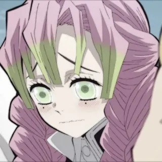 🕊 Mitsuri Kanroji Demon Slayer Anime, Demon Slayer, Mitsuri Kanroji, Karakter whatsapp sticker
