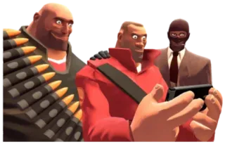😕 Team Fortress 2 team fortress 2, heavy, soldier, spy, trò chơi điện tử telegram sticker