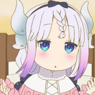 🍥 Kanna Kamui Miss Kobayashi's Dragon Maid Anime, Drache, Süß, Kanna, Chibi, Kawaii telegram sticker