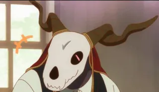 😄 Elias Ainsworth The Ancient Magus' Bride Anime, Skelet, Hoorns, The Ancient Magus' Bride, Elias Ainsworth telegram sticker