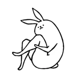 🐇 lapin, lapinou, animal, mignon, dessin, dessin animé, personnage whatsapp sticker