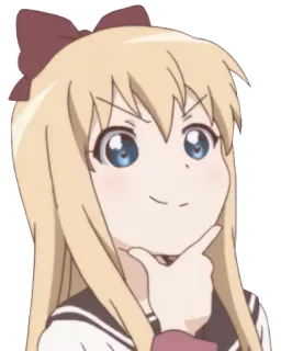🤔 anime girl, cartoon, thinking, cute, character telegram sticker