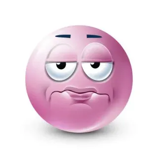 😐 emoji, hồng, buồn ngủ, khuôn mặt, tâm trạng, biểu cảm telegram sticker