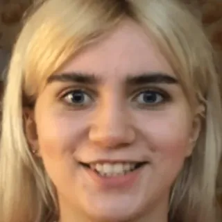 😁 mujer, retrato, persona, sonrisa, cara, rubia telegram sticker
