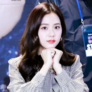 💙 Jisoo kpop, chanteur, célébrité, portrait, femme, visage, cheveux telegram sticker