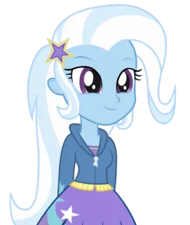 😌 Trixie Lulamoon My Little Pony kartun, poni, Trixie Lulamoon, My Little Pony, animasi telegram sticker