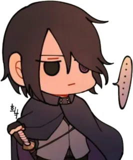 😶 Sasuke Uchiha Naruto 확 Аниме, Мультфильм, Манга, Саске, Учиха, Наруто, Чиби telegram sticker