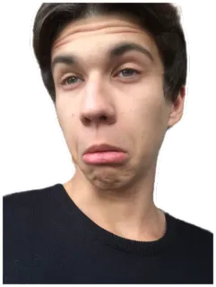 😑 человек, лицо, выражение, грустный, стикер whatsapp sticker