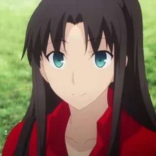 🙂 Rin Tohsaka Fate/stay night Anime, Personaggio, Ragazza, Bruna, Tohsaka Rin, Fate series telegram sticker