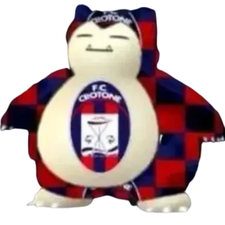 🟦 Snorlax FC Crotone Snorlax, Pokémon, FC Crotone, Fútbol, Mascota, Fútbol Italiano telegram sticker