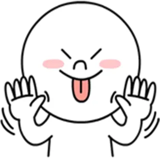 😝 สติกเกอร์, การ์ตูน, ตัวละคร, ลิ้น, ตลก telegram sticker