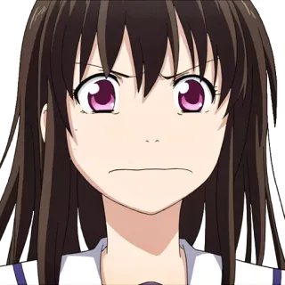 😐 Hiyori Iki Noragami anime, noragami, hiyori iki, angry, girl, character telegram sticker