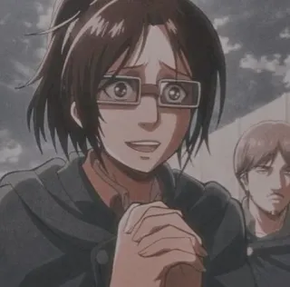 😡 Hange Zoë Attack on Titan Anime, L'Attaque des Titans, Hange Zoë, Personnage, Fiction whatsapp sticker