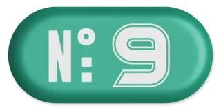 9️⃣ N°: 9 número, nueve, gráfico, símbolo telegram sticker