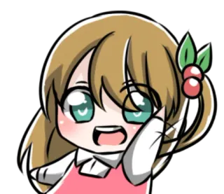 😧 Anime, Fofo, Chibi, Garota, Desenho animado, Kawaii, Feliz telegram sticker