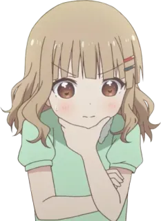 🤔 anime girl, cartoon, expression, doubt, thinking, cute telegram sticker