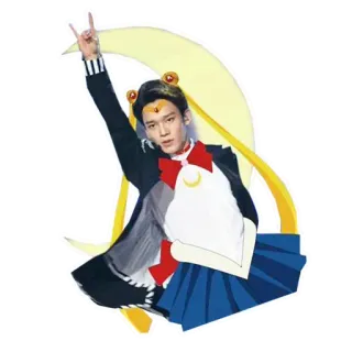 🌙 Sailor Moon Anime, Manga, Sailor Moon, Personaje, Luna, Fanart whatsapp sticker
