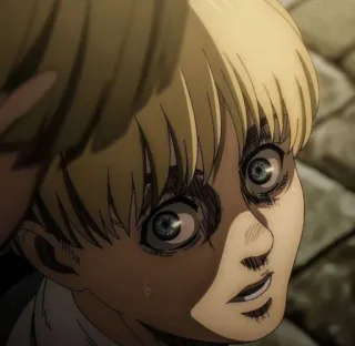 🍥 Armin Arlelt Attack on Titan anime, manga, attack on titan, armin arlelt, scared, worried telegram sticker