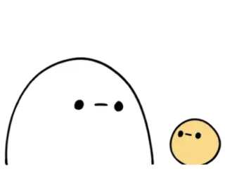 🥚 Desenho animado, Blob, Fofo, Minimalista telegram sticker
