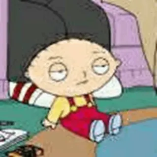 ▪️ Stewie Griffin Family Guy 만화, 아기, 애니메이션, 캐릭터, 앉다 telegram sticker