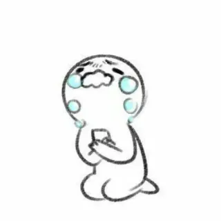 😭 huilen, verdrietig, schets, cartoon, emo telegram sticker