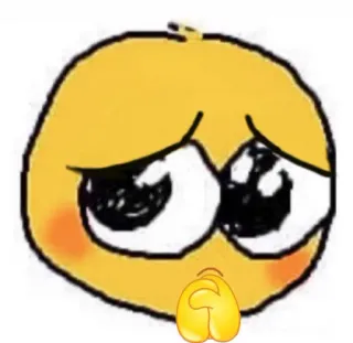 😕 Emoji, Kuning, Kartun, Sedih whatsapp sticker