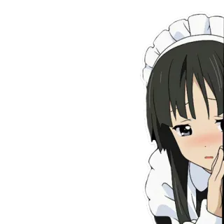 👀 Anime, Maid, Mädchen, Süß, Manga, Kawaii telegram sticker