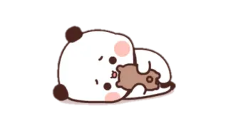 🍩 Panda, Niedlich, Tier, Cartoon telegram sticker