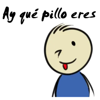 😋 desenho animado, boneco palito, piscadela, língua, bobo telegram sticker