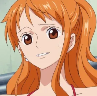 💵 Nami One Piece アニメ, ワンピース, ナミ, 漫画, カートゥーン, キャラクター whatsapp sticker