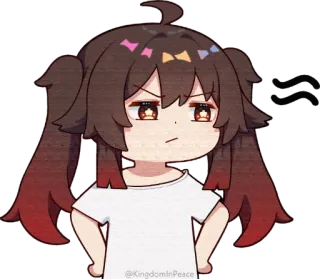 😒 @KingdomInPeace Animé, Sticker, Cartoon, Fille, Mignon, Drôle whatsapp sticker