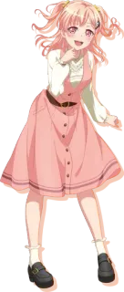 🥮 Anime, Meisje, roze haar, Kawaii, schattig, Jurk, schooluniform telegram sticker