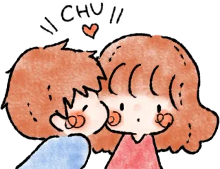 😘 CHU cium, cinta, imut, hati, kasih sayang, pasangan, romantis telegram sticker