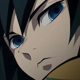 🌊 Giyu Tomioka Demon Slayer アニメ, 鬼滅の刃, 冨岡義勇, キャラクター, 漫画 whatsapp sticker