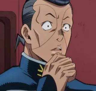 🤨 Anime, schockiert, Ausdruck, Figur, Cartoon, verängstigt, erschrocken telegram sticker