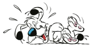 😂 cachorro, desenho animado, fofo, feliz, brincalhão whatsapp sticker