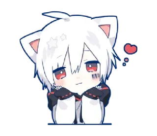❤️ anime, cat, kawaii, cute, sticker, manga whatsapp sticker