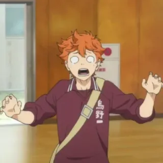 🏐 Hinata Haikyuu!! 烏野 anime, haikyuu, hinata, manga, volleyball whatsapp sticker