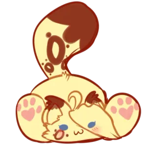 🐾 cute, animal, dog, cartoon, playful, pet telegram sticker