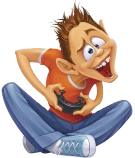 🎮 cartone animato, gioco, controller, gamer, ragazzo telegram sticker