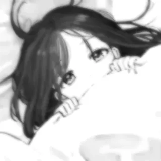 😴 Anime Mädchen, Kawaii, Schläfrig, Manga, Cartoon, Süß telegram sticker