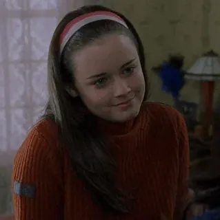 🧊 Rory Gilmore Gilmore Girls Rory Gilmore, Gilmore Girls, Teenager, Junge Frau, Fernsehen, Porträt whatsapp sticker