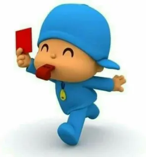 🧐 Pocoyo Pocoyo, Cartoon, Rode kaart, Rennen, Animatie telegram sticker