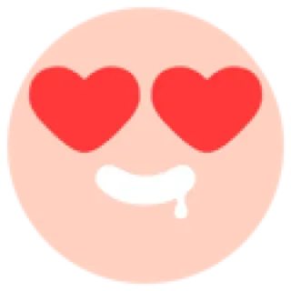 🤤 emoji, amor, corazones, lujuria, expresión, cara telegram sticker