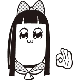 Pop Team Epic whatsapp stickers