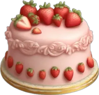 🤩 Kuchen, Dessert, Erdbeere, Essen, Süß, Gebäck telegram sticker